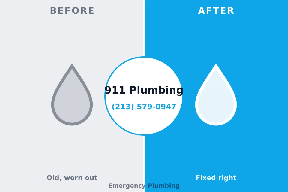 Before and after: plumbing repair Jarales, NM